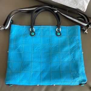 Gorgeous Blue Gabs Leather bag made in Italy